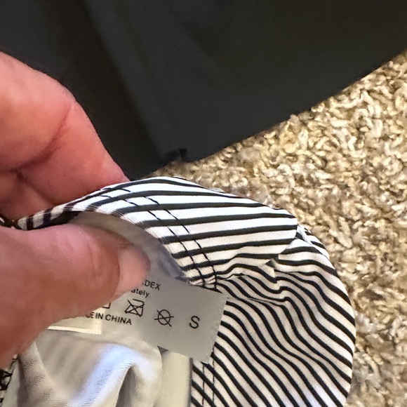 NWT Black and White Striped Bikini/Tankini 2 Piece Set Small - Picture 6 of 10